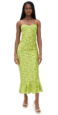 SALONI Mimi-B Dress Lime Springflowers 0
