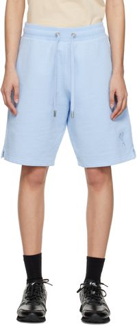 AMI Paris Blue Ami de Cœur Shorts