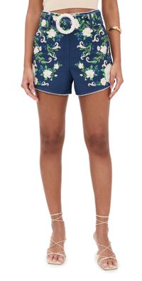 FARM Rio Flower Tapestry Shorts Flower Tapestry Blue 25