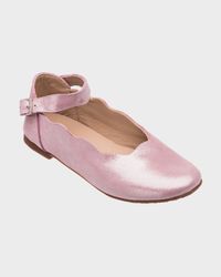 Girl's Ondia Metallic Leather Ballerina Flats, Baby/Toddler/Kids