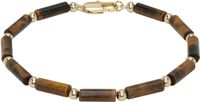 éliou SSENSE Exclusive Brown & Gold Felix Bracelet