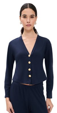 LE BOP Mary Kate Ponte Cardigan Cognac XL