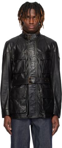Belstaff Black Legacy Trialmaster Panther Leather Jacket
