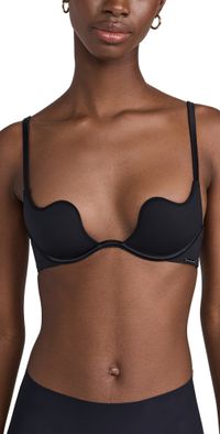 Fleur du Mal Le Stretch Micro U-Plunge Bra Black 32D