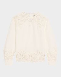 Wendlyn Embroidered Long-Sleeve Top
