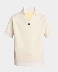 Men's Croc-Patterned Polo Shirt