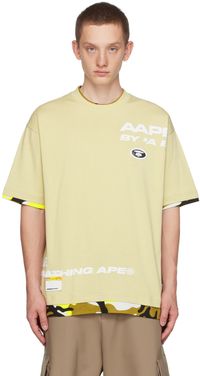 AAPE by A Bathing Ape Khaki Appliqué T-Shirt