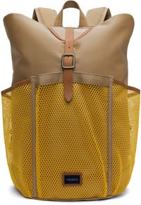 nanamica Beige & Yellow Water-Repellent Backpack