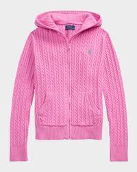 Girl's Mini Cable Knit Sweater, Size S-XL