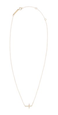 Zoe Chicco 14k Gold Bezel Diamond Cross Necklace 14k Yellow Gold One Size