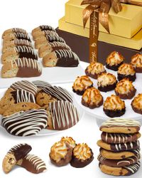 Belgian Chocolate Dipped Cookie Tower