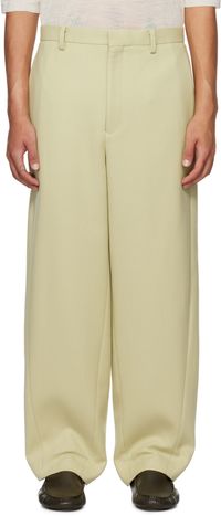 AURALEE Yellow Light Melton Trousers