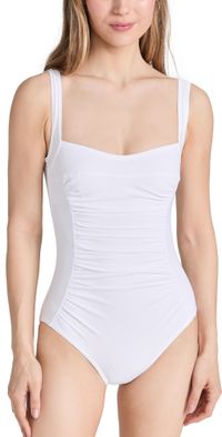 Karla Colletto Basics Square Neck Underwire One Piece White 14
