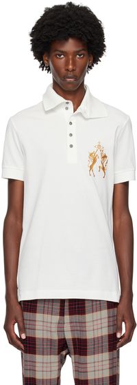 Vivienne Westwood Polo blanc à image à logo