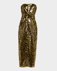Cece Sequined Strapless Maxi Dress