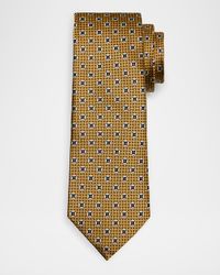Men's Woven Medallion Silk Tie