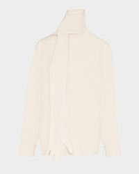 Glove Neck Scarf Shirt