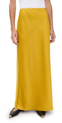 ALIGNE Harris Satin Skirt Hot Mustard 4