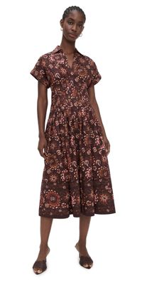 Cara Cara Nash Midi Dress Batik Vine Wine XS