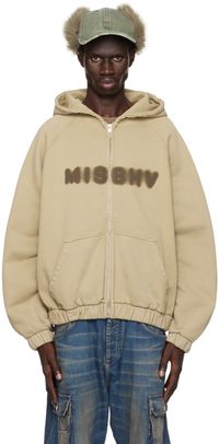 MISBHV Beige Community Zipped Hoodie