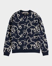 Men's Cotton Ribbon-Print Logo Sweatshirt
