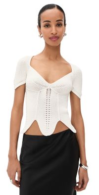 Cult Gaia Eliza Top Off White XS