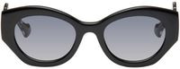 Gucci Black Oval Sunglasses