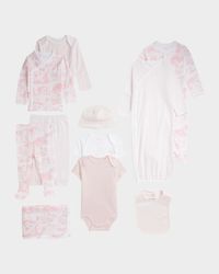 Girl's 11-Piece Cotton Interlock Gift Set, Size Newborn-9M