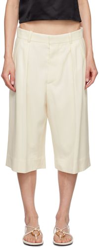 WARDROBE.NYC Short blanc cassé à taille basse