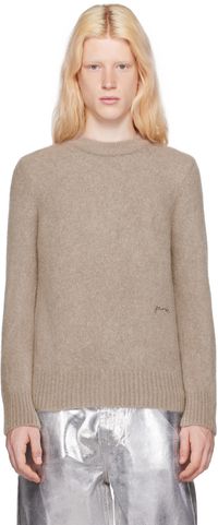 GANNI Taupe Brushed Sweater