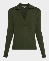 Cashmere Long-Sleeve Polo Sweater