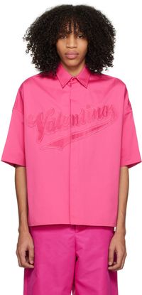 Valentino Pink Embroidered Shirt