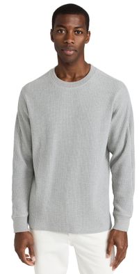 RAILS Wade Waffle Thermal Long Sleeve Tee Heather Grey XL