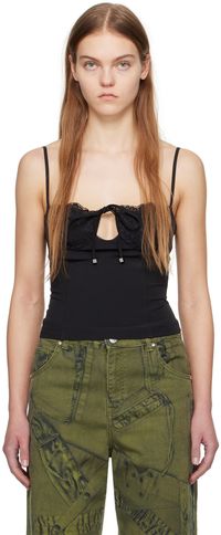 Blumarine Black Paneled Camisole