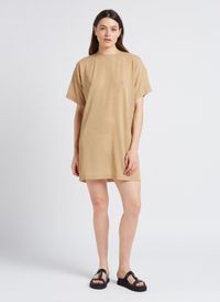 Please - Robe midi droite à col rond - Taille M - Doré