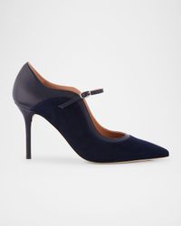 Corina Suede and Leather Mary Jane Pumps