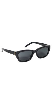Saint Laurent SL M153 Sunglasses Black-Black-Black One Size