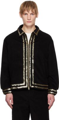 Bode Blouson noir à paillettes