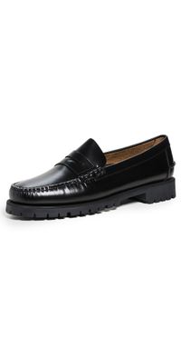Sebago Dan Lug Leather Loafers Black 11