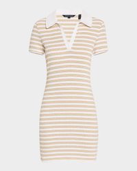 Bailey Stripe Short-Sleeve Polo Dress