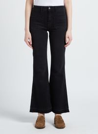 Swildens - Jean flare en coton délavé - Taille 29 - Noir