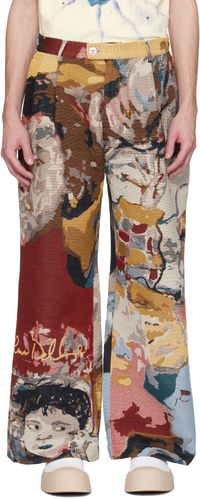 KidSuper Multicolor Jacquard Paintings Double Pleated Trousers