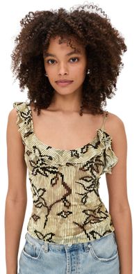 SIEDRES Arla Top Ecru/Brown XXS