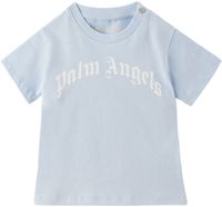 Palm Angels Bébé | T-shirt bleu à logo imprimé