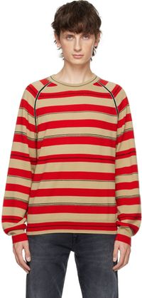 PS by Paul Smith Red & Beige Striped Sweater