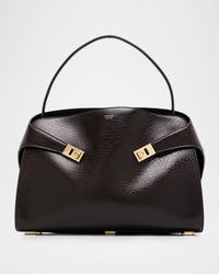 Hug Maxi Grain Leather Shoulder Bag