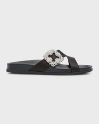 Chilanghi Crystal Buckle Slide Sandals