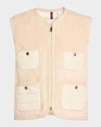 Mimosas Braided Trim Teddy Down Vest