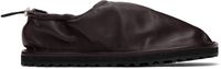 Dries Van Noten Chaussures à enfiler brunes à cordon coulissant