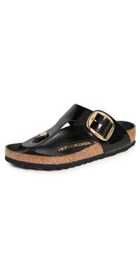 Birkenstock Gizeh Big Buckle Sandals High Shine Black 41